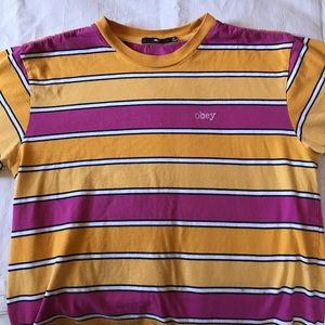OBEY unisex stripped shirt